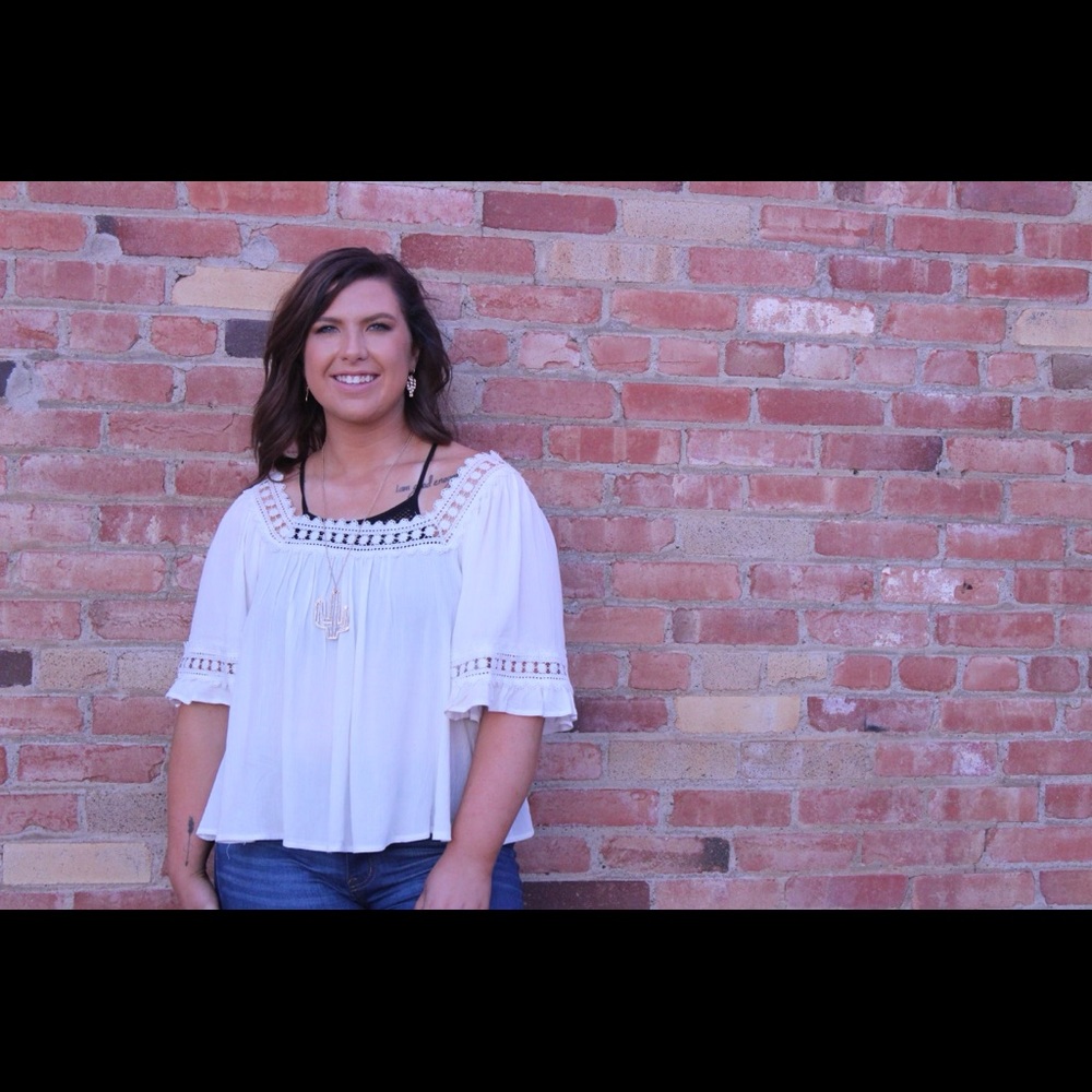White Flowy Blouse